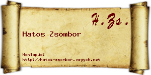 Hatos Zsombor névjegykártya